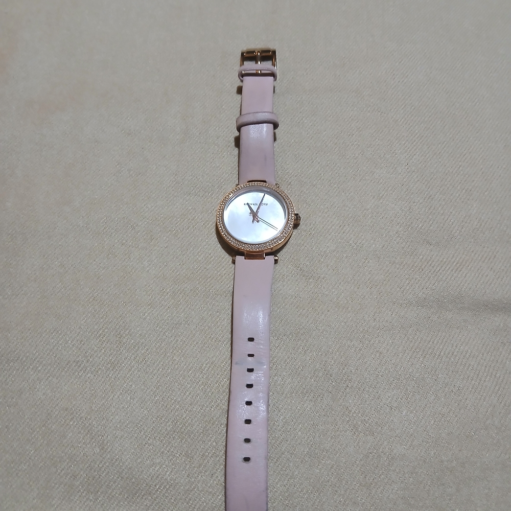 Michael Kors Parker Pink and Gold Women's Watch MK2590 EUC